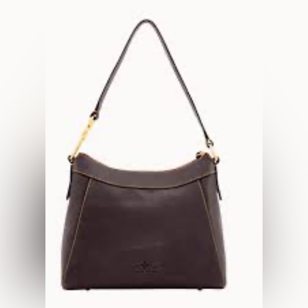 Dooney and Bourke Brown Leather Hobo Shoulder Bag